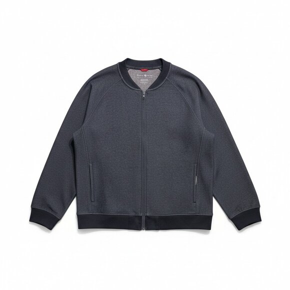 Stone Rose Men’s Performance Bomber Jacket Tech Knit Zip Up Black XL T58221 - Picture 2 of 8